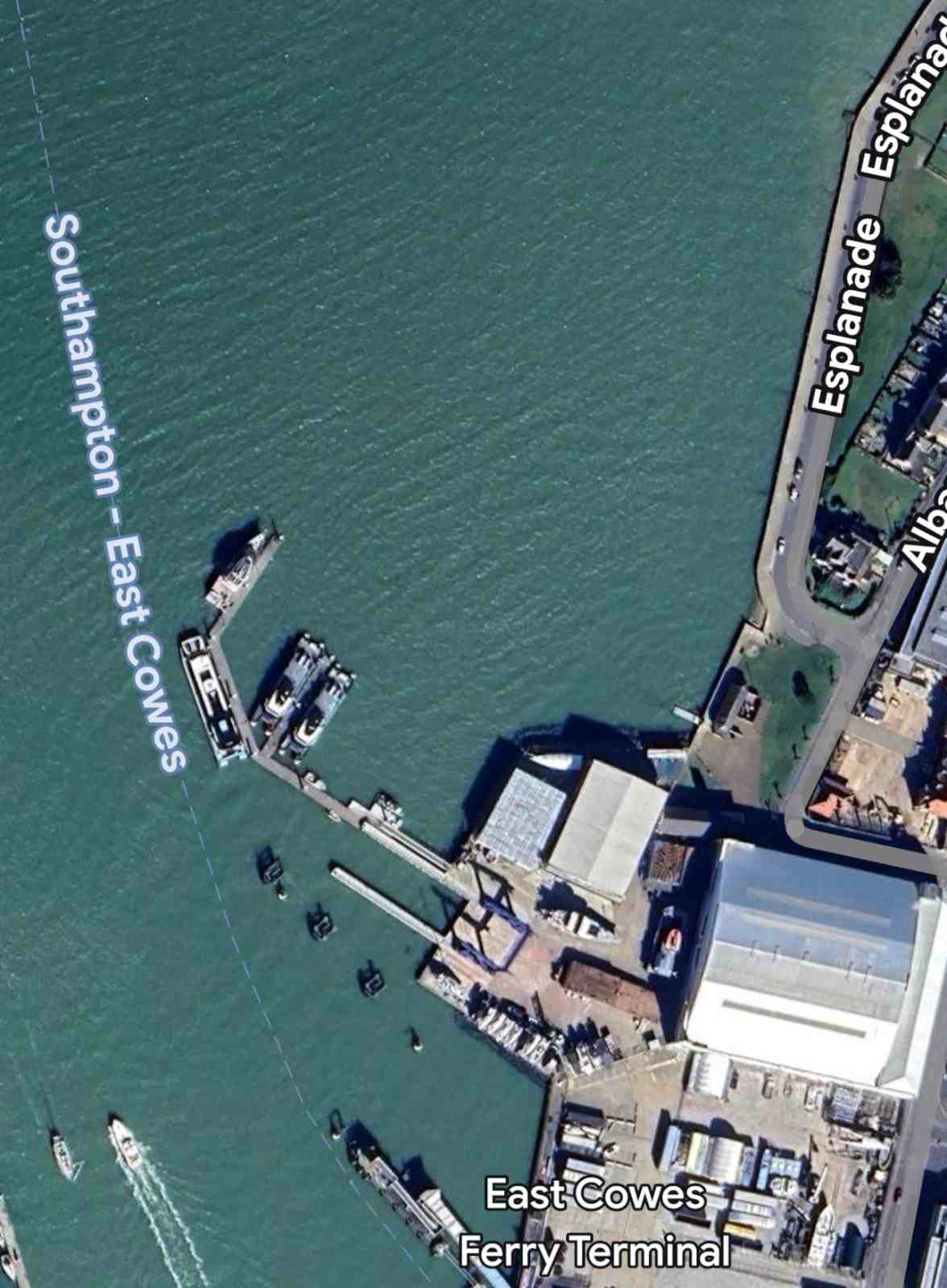 Ferry terminal and surrounding boats
