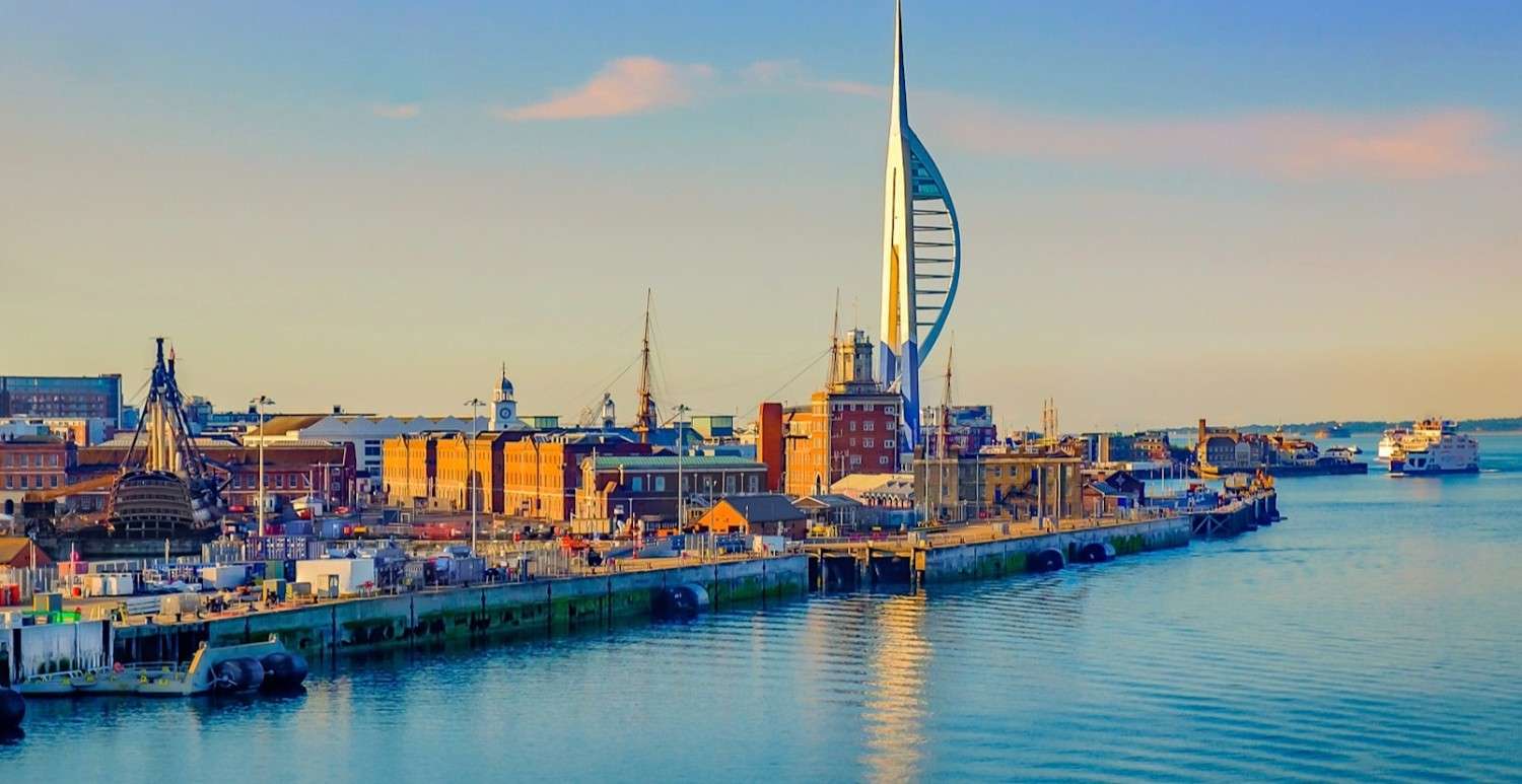 Port with iconic spire